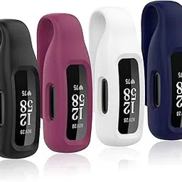 huadea 4-Pack Clip Case Compatible with Fitbit Inspire 2/Fitbit Inspire 3, Soft Silicone Clip Clasp Accessory Replacement for Fitbit Inspire 2/Inspire 3 (Black/White/Wine Red/Navy)-picture-42