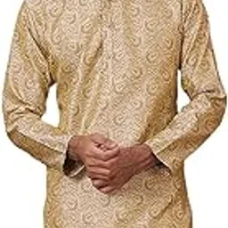 jompers Silk Blend Straight Kurtas for Men.-picture-23