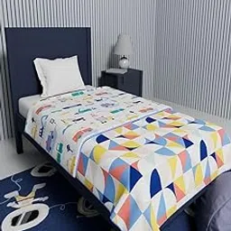 Himeya 180TC 100% Cotton Percale Cosy Flannel Single Size Kids Blanket (Highway Dream & Kaleidoscope)-picture-24