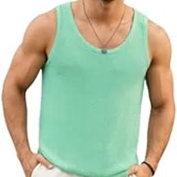 sfclick Men's Polycotton Gym Tank Top – Muscle Fit Sleeveless Vest for Bodybuilding, Fitness, and Workout-picture-56