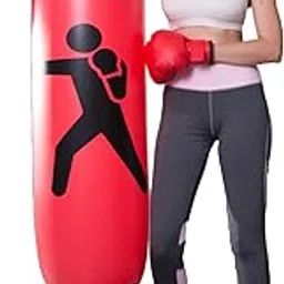 Punching Bag for Adult Kids,Kizcmvre Inflatable Freestanding Heavy Duty Boxing Bag,Women Men Training Equipment Exercise Boxing Standing Punching Bag (Red).-picture-30