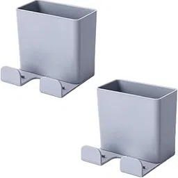DORMICO Wall Mount Phone Holders, Phone Holder for Wall Adhesive Cell Phone Smartphone Charging Holders Shelf Remote Control Stand Organizer Storage Box for Bedroom Bathroom Office (Pack of 2, Grey)-picture-25