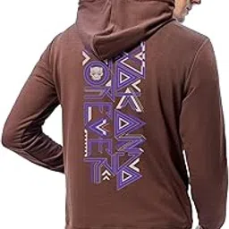 bewakoof Cotton Blend Official Marvel Merchandise Men's Graphic Printed Regular Fit Full Sleeve Terry Hoodies-picture-29