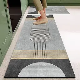 Peturi 2pcs Retro Floral Non-Slip Door Mats - Machine Washable with Rubber Backing for Kitchen, Living Room, Entryway - Home Decor, Indoor Door Mats | Non Slip Mats, Kitchen Floor Mats.-picture-62