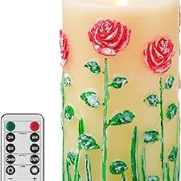 Rose flameless Candle-picture-13