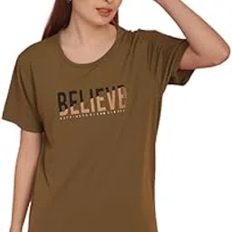 Round Neck Cotton Printed Women Regular Fit Tshirt-P1950-picture-37