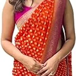 sgf11 Women's Kanjivaram Pure Handloom Soft Silk Saree With Blouse Piece-picture-40