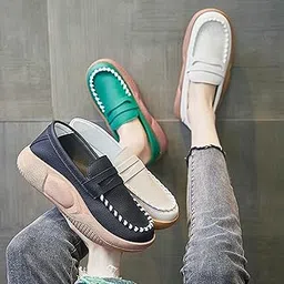 HEAVENGLOW Casual Women Shoes Comfortable Slip On Soft for Indoor Outdoor Walking Beige 38-picture-14