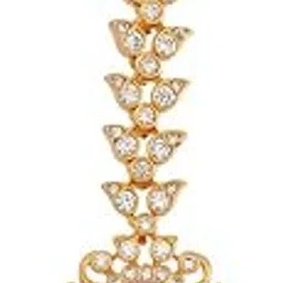 kushal's Ruby Gold Plated Ethnic Zircon Tikka - 421417-picture-57