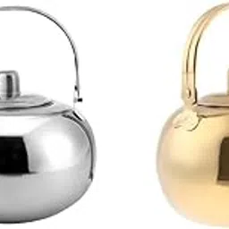 CALANDIS® Outdoor Camping Stainless Steel Tea Kettle Coffee Pot 1L Silver-picture-17