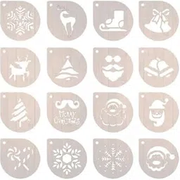 2xCoffee Stencils Reusable Foam Latte Art Template for Tart Cappuccino Mousse-picture-27