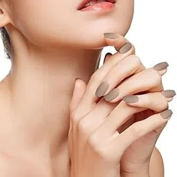Sanfe Instant Stick On Nails - Purple Chrome | 24 Reusable Artificial Fake Nail Set/Extensions | Quick, Lightweight, Salon Look, Lasts upto 3 weeks | For Festivals & Special Occasions image 1