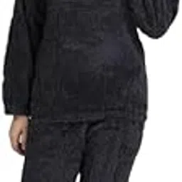 fio fashionio FashionIO® - Woolen Plush Fleece Winter Night Suits for Women Latest Woollen Tops & Pyjama Night Dresses for Women/Teenager Girls - Free Size (M/L/XL)-picture-12