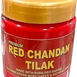 DEV SAMAGRI Natural Red Liquid Chandan Tilak Cream Lal Chandan Tikka (100 g)-image-81