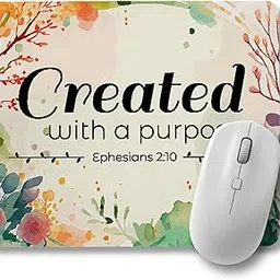 AR Creative Created with a, Bible Verse Mouse Pad, Christian Quotes Printed, Perfect for Laptop, Desktop, PC, Rubber Base with Anti Skid Smooth Surface (9 x 7.5 Inch)-picture-10