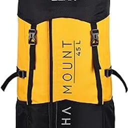 Gear Alphamount 48L Large Water Resistant Trekking Rucksack/Hiking Bag/Travel Backpack for Men/Women (Black Yellow)-image-32