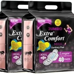 JUMBO EXTRA COMFORT Drynet Sanitary Pads for Women XXXL | 320mm Length | Jumbo Pack of 80 Pads (2×40) | Advance Gel Technology | Maxi Ultra Soft Day & Night Protection-image-12