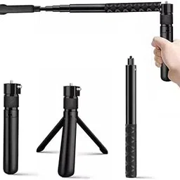 Bullet Time Handle Tripod with Invisible Selfie Stick - 360° Rotating Grip & Tabletop Tripod for Insta360 X5/X4/X3, DJI OSMO Pocket 3, GoPro (1/4" Thread, 6 lbs Capacity)-picture-20