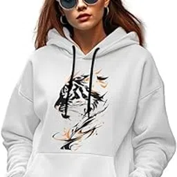 Hoodies for Women || Fleece Sweatshirt for Girls || Loose fit Hoodie Women-image-28