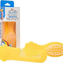 The Little Lookers Comb and Brush Set with Soft Bristles and Rounded tips for Baby’s sensitive skin/Hair Care |Grooming Accessories | Comb Set for newborns/babies/kids/toddlers (0-2years) image 1