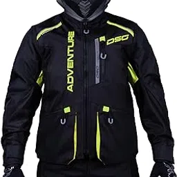 DSG ADV Riding Jacket (Colour - Black Yellow Fluo) (Size-Medium)-picture-15
