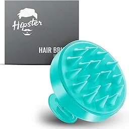 Hipster Round Hair Brush & Manual Scalp Massager - Shampoo Hair Brush with Super Soft Bristles for Exfoliating & Anti-Dandruff (Aqua)-picture-36