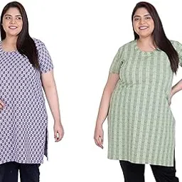 in love Women’s Plus Size Cotton Printed T-Shirt with Pocket – Combo Pack of 2-picture-40