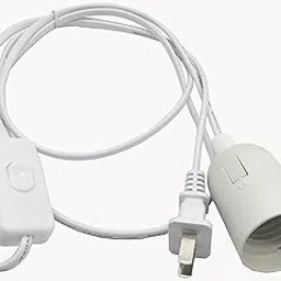 Traovien E26 E27 Extension Hanging Lantern Cord Cable with Socket On/Off Button Power Plugs LED Wire for in Restaurant,Kitchen, Bedroom, Bathroom (1.8M/6Ft)-picture-11