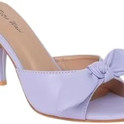 retro walk Bow Open Toe Slim Heels - Women’s Fashion Stiletto Heels with Bow Accent | Synthetic Material Elegant Party & Office Heels-picture-48