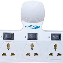 IONIX 250 Volts Multiplug Multi pin Plug 3 pin Socket, Adapter Plugs | Power Plug Extension Board - White-picture-33