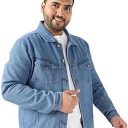 Classic Denim Jacket, Blue Wash, Cotton Blend, Button Front Closure, Casual Style, Long Sleeve-picture-50