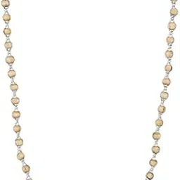 dhruvs collection 925 Pure Sterling Silver Tulsi/Holy Basil Mala Chain For Men & Women-picture-20