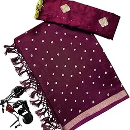 satika vastram Tussar Silk Saree Bandhani And Patola Design All Over Zari Weaving Border And Lining With Blouse Piece-picture-32