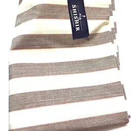 SHISHIR Bhagalpuri Solid Single Dohar All Weather Blanket and in A/C (Light Brown, White)-picture-40