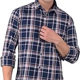 crimsoune club Men's Red Checked 100% Cotton Shirt-picture-11