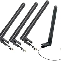 NISTECH 3dbi Rubber Duck Whip Omni WiFi Antenna (Pack of 4) WiFi 2.4GHz 5GHz 5.8GHz UFL Connector/IPEX 1.13 Cable-picture-22