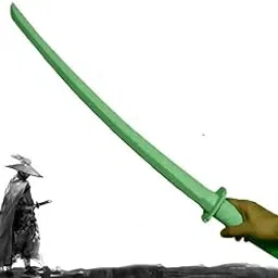 AGAS Samurai Katana Sword Toy Sensory 3D Printed Gravity Retractable Samurai Sword Toys for Kids 8+ (Green)-picture-13