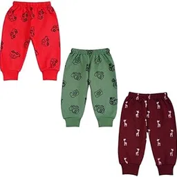 littlekart Kids Fleece Printed Pajama Set, Pack of 3, Red, Green, and Maroon-picture-14