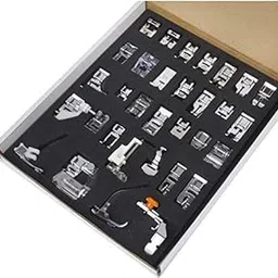 Zenith Imported Domestic Sewing Presser Foot Machines Feet Kit fit for Brother Singer Usha Janome - (32 Pieces)-image-5
