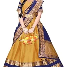 tirupati enterprise Flawsome Classy South Indian Art Silk Multicoloure Lehenga Choli With Dupatta set-picture-26