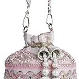 Velvet SilK Stylish Embroidery Unique Design Trendy Traditional Ethnic Wedding Party Handheld Potli For Women-image-15
