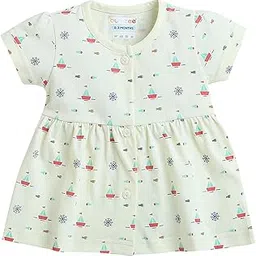 bumzee Girls Mini Half Sleeves Cotton Frock (Peb9104)-picture-38