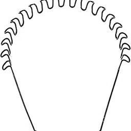 birdware Simplified Metal Zig Zag Hair Band for Unisex, Chain Black Metal Hair Band, Hair Barrate for women-picture-42