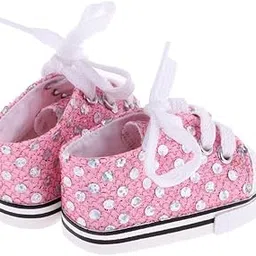 Fashion My Day 2x1 Pair of Sequin Sneakers Shoes for 18inch Dolls Clothes Pink | Modern | Clothes & Accessories | Dolls-picture-25