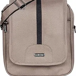 lorem Mink Grey Casual PVC Coated Matty Fabric Cross Body Sling Bag For Men SL10 image 1