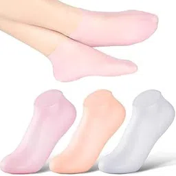 Silicon Heel Socks Heel for Crack Spa Gel Socks for Women and Men, Feet Protector Crack Heel Repair Socks with Moisturizing Natural Oil and Vitamin E Repair Dry Repair (Free Size, 1.0, count)-picture-42
