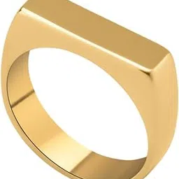 palmonas Plain Bar Ring for Women - Gift for Girls & Women | Waterproof & Anti Tarnish Rings, 18k Gold Plated Rings-picture-27