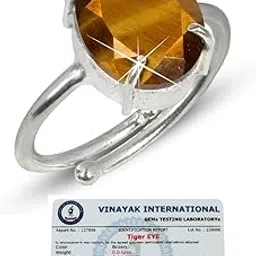reiki crystal products Certified Tiger Eye Gemstone Ring - Adjustable Stone Ring-picture-44
