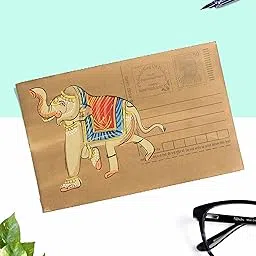 Handmade Elephant Post Card Miniature Painting-image-36