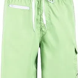 nonwe Men's Beachwear Board Shorts Quick Dry Zipper Pockets with Lining Green 30-picture-31